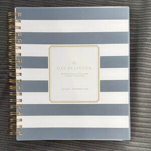 Blue Sky Day Designer Striped Planner